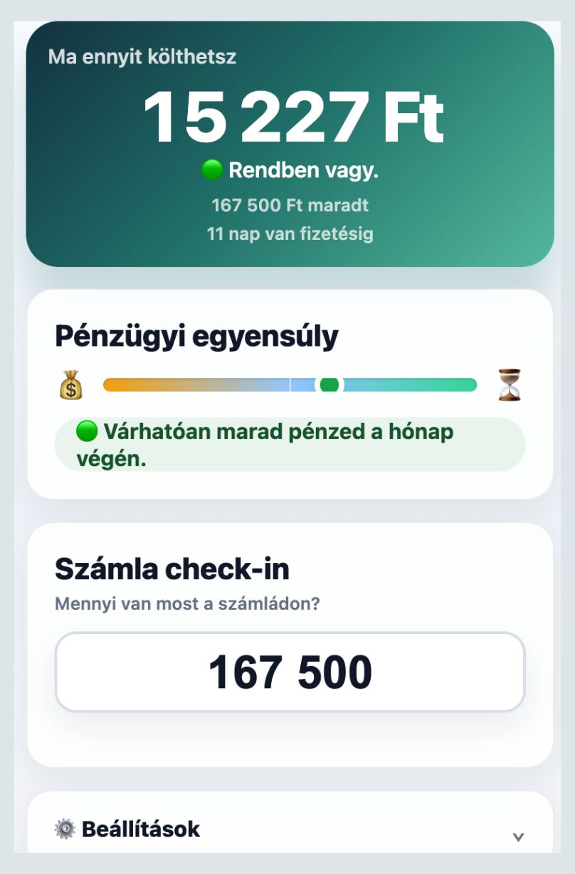 ADHD-friendly finance app interface
