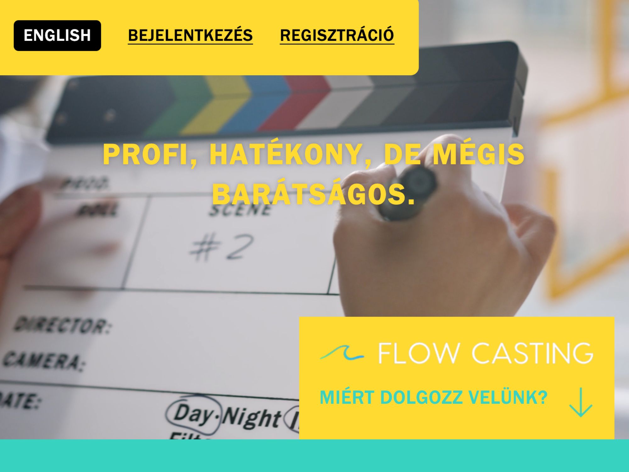 Flow Casting website hero screen
